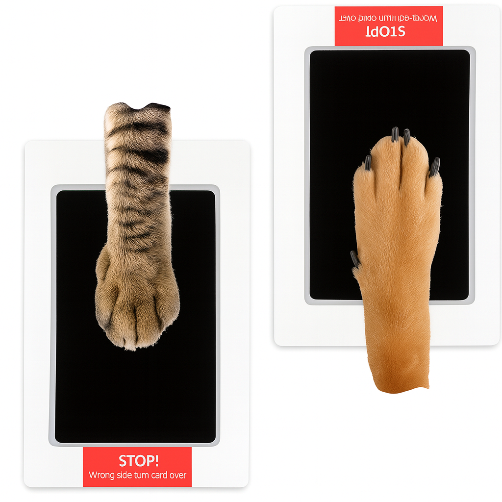 Inktloze poot- of neusafdruk printkit - Goud