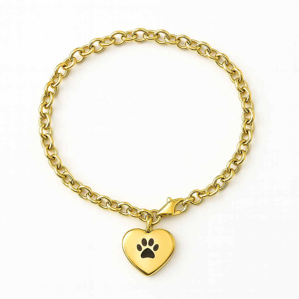 As armband - Pootafdrukje - Goud, Zilver, Rosègoud en Zwart