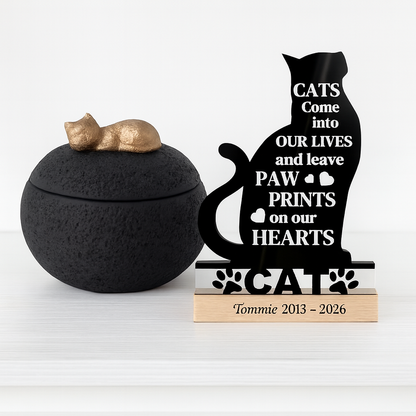 Herinneringsornament Kat – Paw Prints on our Hearts