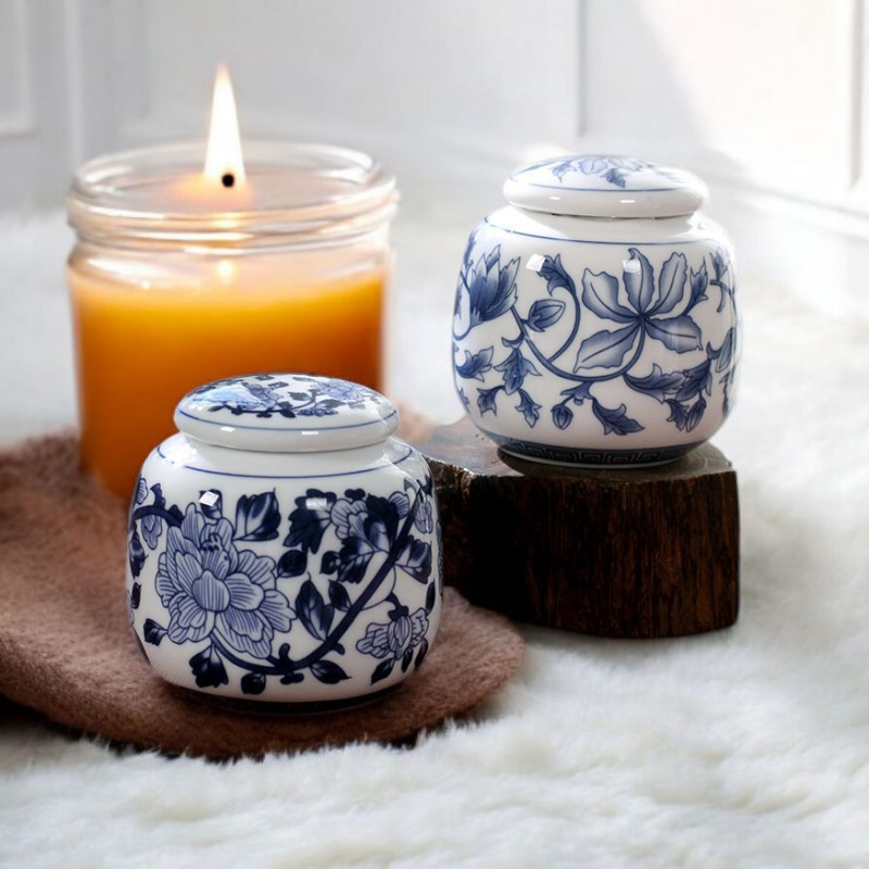 Mini Urn voor Huisdier - Delfts Blauw– Een liefdevolle herinnering aan jouw huisdier - Mini urn voor hond of kat - Urn - In memoriam - Urn kat - Urn hond - Huisdier Urn - 200 ML
