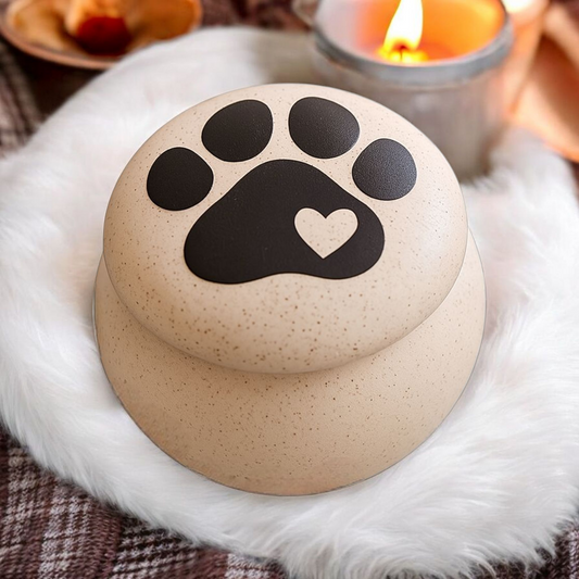 Honden urn - Katten urn - Zandstenen Mini Urn - Mini urn - 4.5 x H 3 cm - bewaren gedeelte as of plukjes haar - urn voor kat - urn voor hond - huisdieren mini urn

