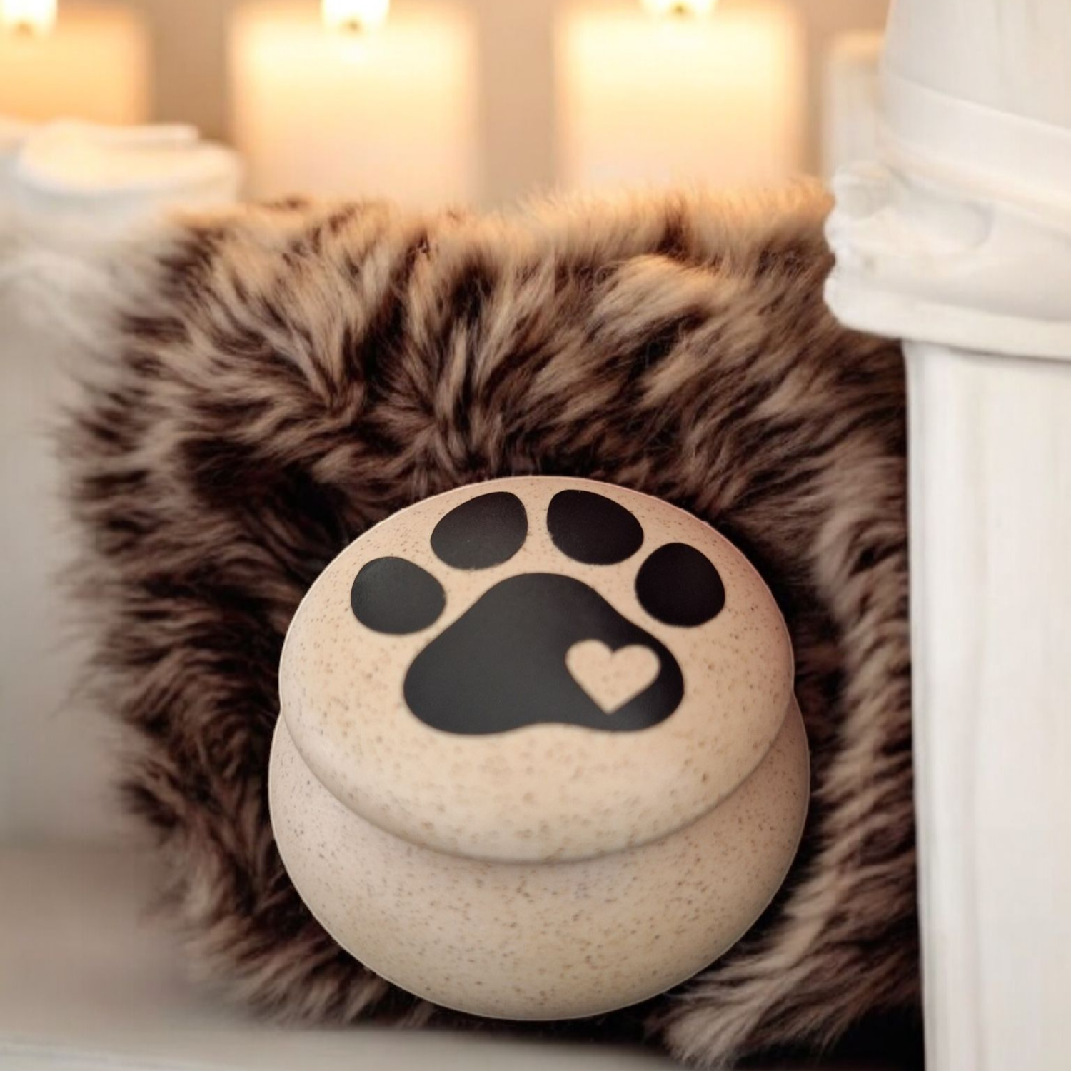 Honden urn - Katten urn - Zandstenen Mini Urn - Mini urn - 4.5 x H 3 cm - bewaren gedeelte as of plukjes haar - urn voor kat - urn voor hond - huisdieren mini urn
