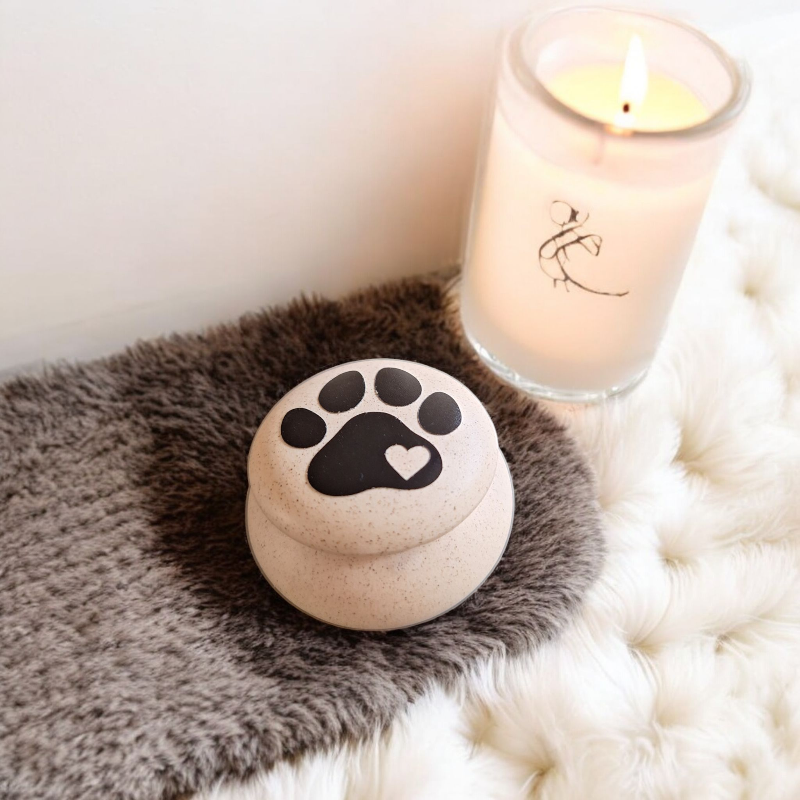 Honden urn - Katten urn - Zandstenen Mini Urn - Mini urn - 4.5 x H 3 cm - bewaren gedeelte as of plukjes haar - urn voor kat - urn voor hond - huisdieren mini urn
