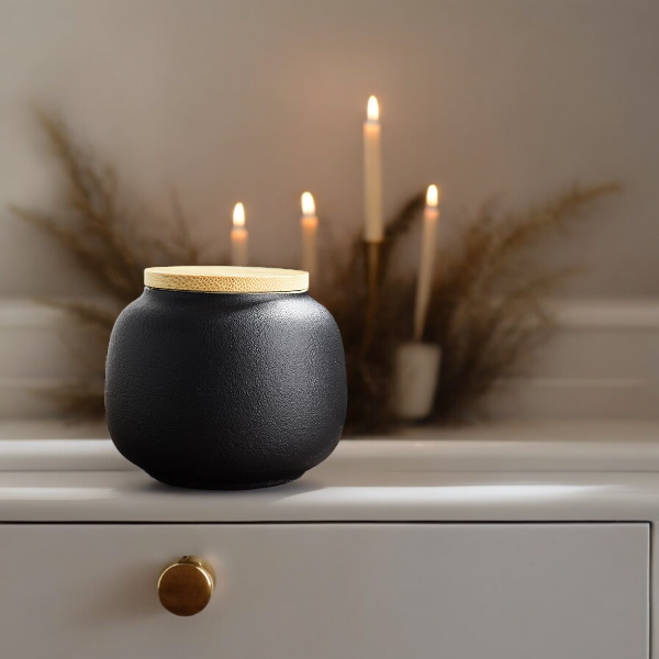 Mini Urn voor Huisdier - Zwart – 100ML - Mini urn voor hond of kat - Urn - In memoriam - Urn kat - Urn hond - Huisdier Urn

