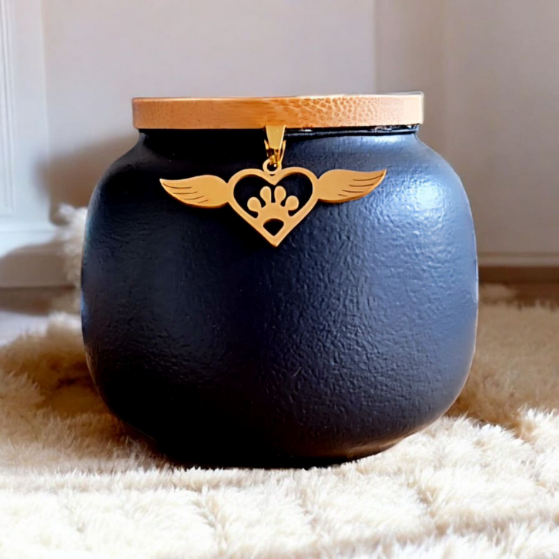 Mini Urn voor Huisdier - Zwart – 100ML - Mini urn voor hond of kat - Urn - In memoriam - Urn kat - Urn hond - Huisdier Urn
