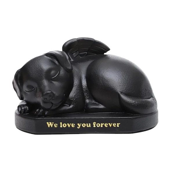 Urn Hond - Slapend Hondje - Zwart