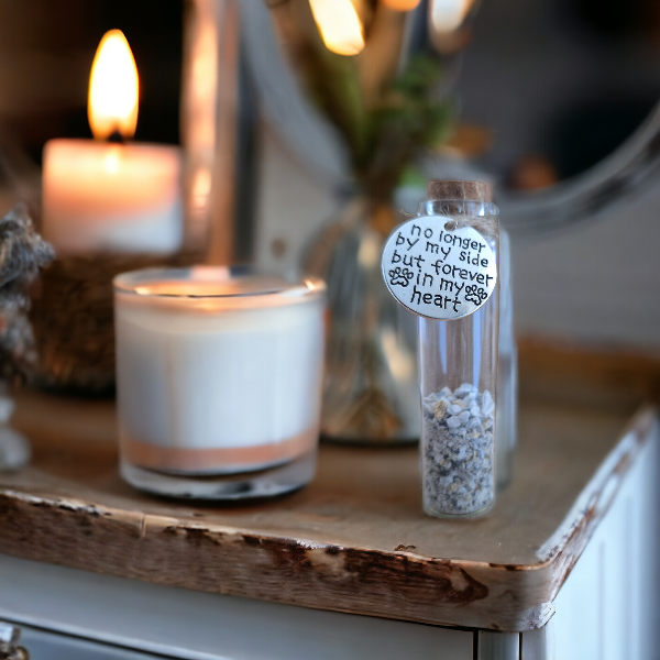 memorial flesjes voor kat of hond, gedenkflacon, herinnering aan kat of hond, bewaren plukjes vacht van kat of hond