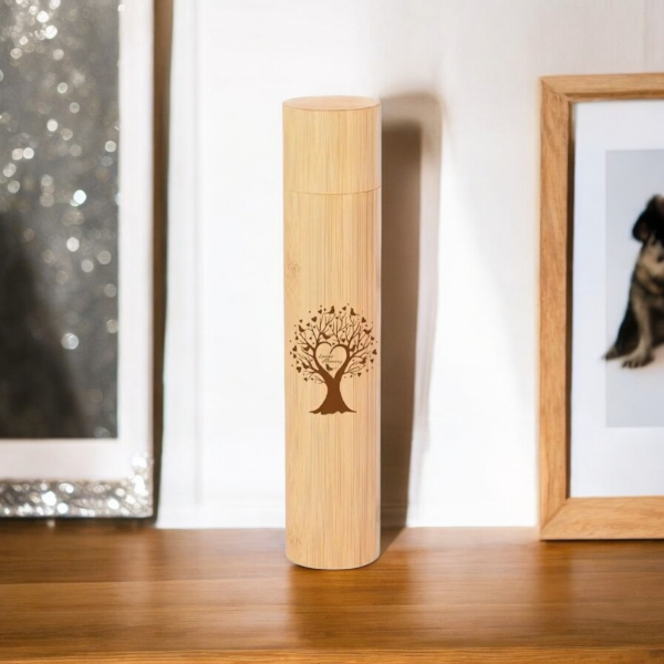 Katten urn - Honden urn - Duurzame Bamboe Askoker – Stijlvolle Herinnering in Natuurlijke Uitvoering - Askoker voor kat - Askoker voor hond
