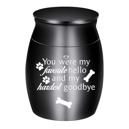 Mini Urn - Zwart - H 4 cm