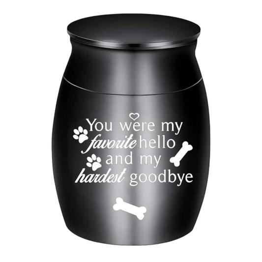 Mini Urn - Zwart - H 4 cm