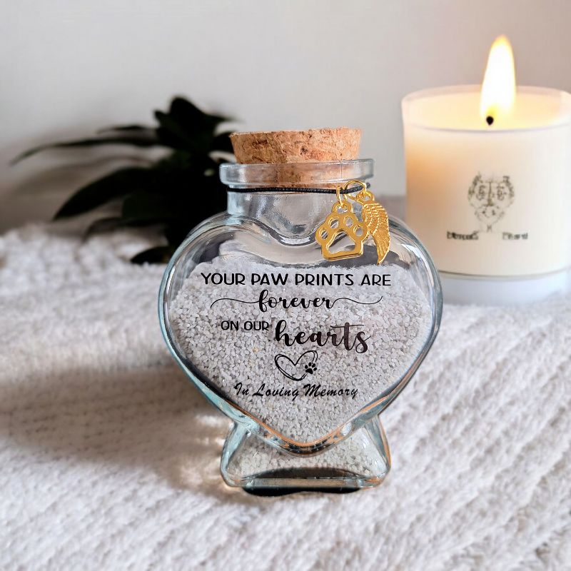 memorial fles voor kat of hond, gedenkflacon, herinnering aan kat of hond, bewaren plukjes vacht van kat of hond