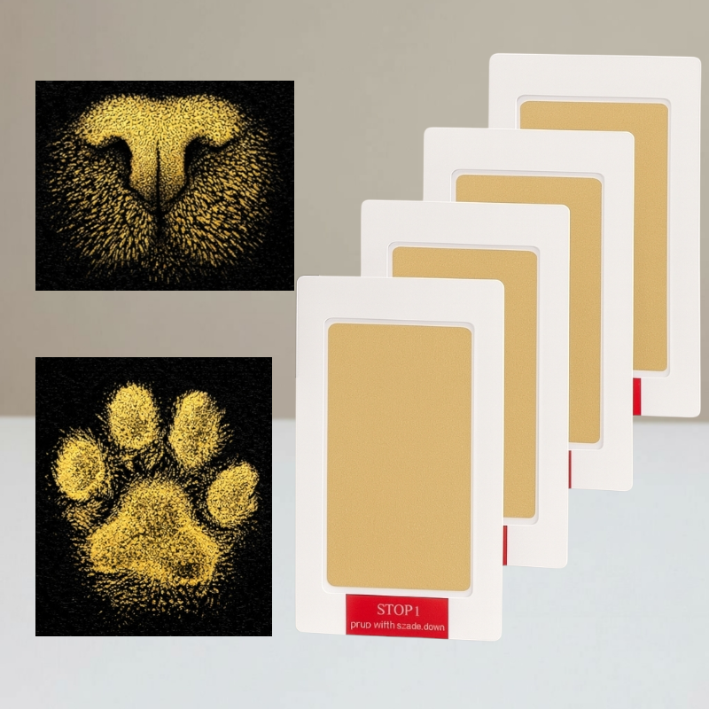 Inktloze poot- of neusafdruk printkit - Goud