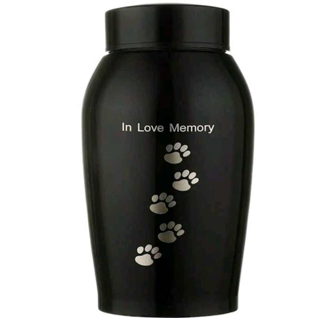 Dieren Urn Zwart- 9 x H 18 cm rvs