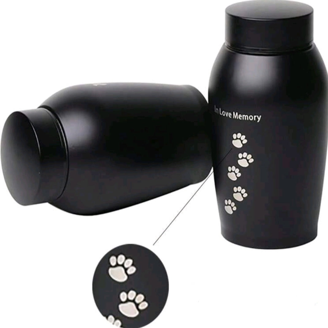 Dieren Urn Zwart- 9 x H 18 cm rvs
