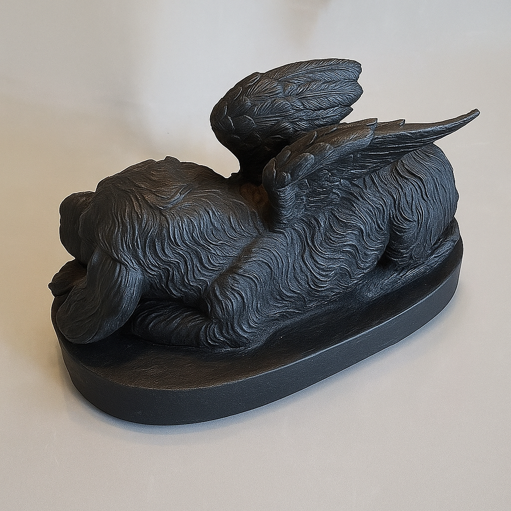 Urn Slapend Hondje - Zwart