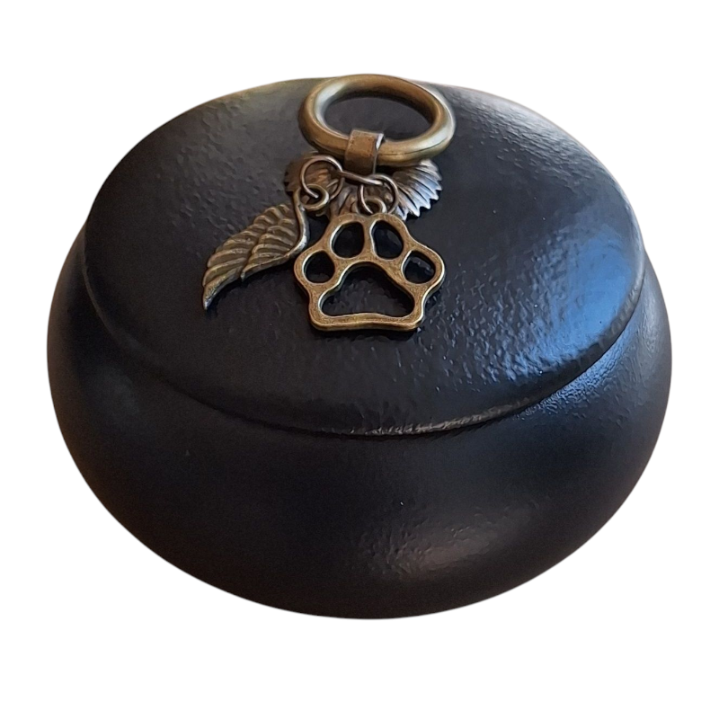 Mini urn met keepsake hangertjes – een liefdevolle herinnering aan jouw huisdier - Zwart - Mini Urn - - Crematie urn - Moderne urn - Urn voor kat - Urn voor hond
