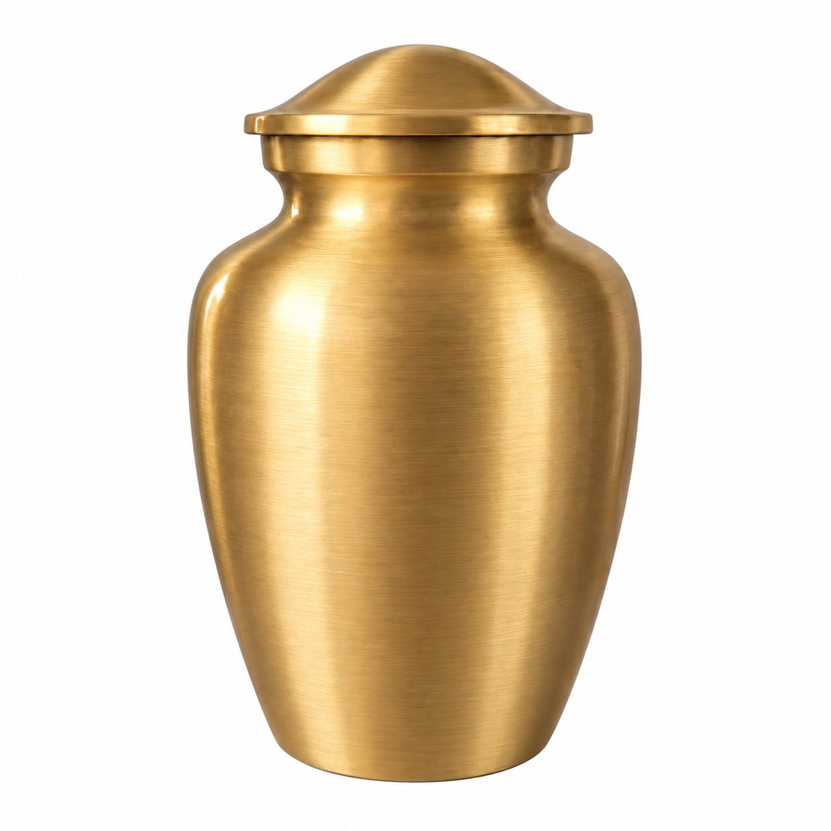 De laatste aai gouden aluminium urn met geborstelde afwerking en klassieke vaasvorm voor huisdieren