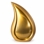 De laatste aai gouden druppel urn van geborsteld aluminium voor huisdieren, een stijlvol en luxe aandenken.