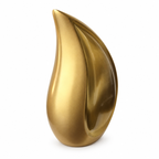 De laatste aai gouden druppel urn van aluminium met een luxe geborstelde afwerking voor huisdieras.