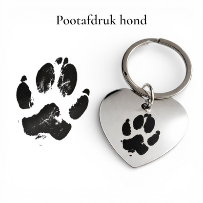 Sleutelhanger met pootafdruk