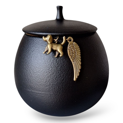 Urn Hond - 200 ML - Zwart - Met Hangertjes