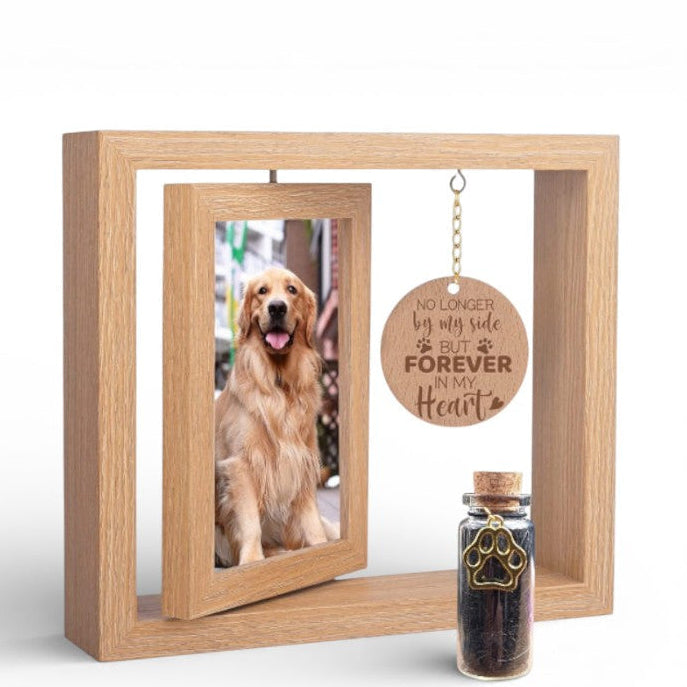 Memorial photo frame with ash tube