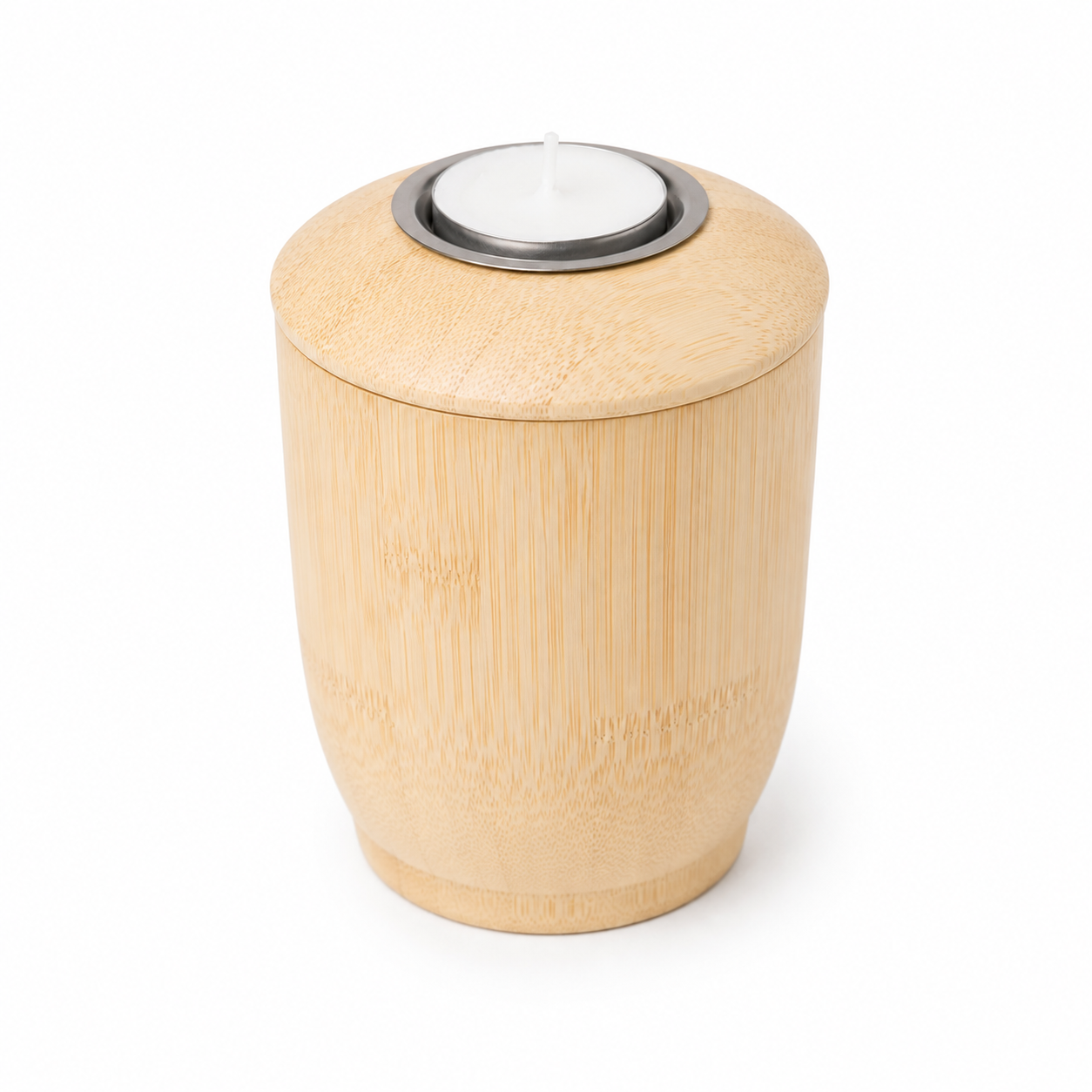 Bamboe urn met waxinelichthouder – 500 ml