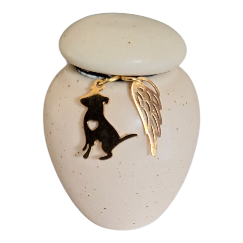 Mini urn met keepsake hangertjes voor Kat of Hond