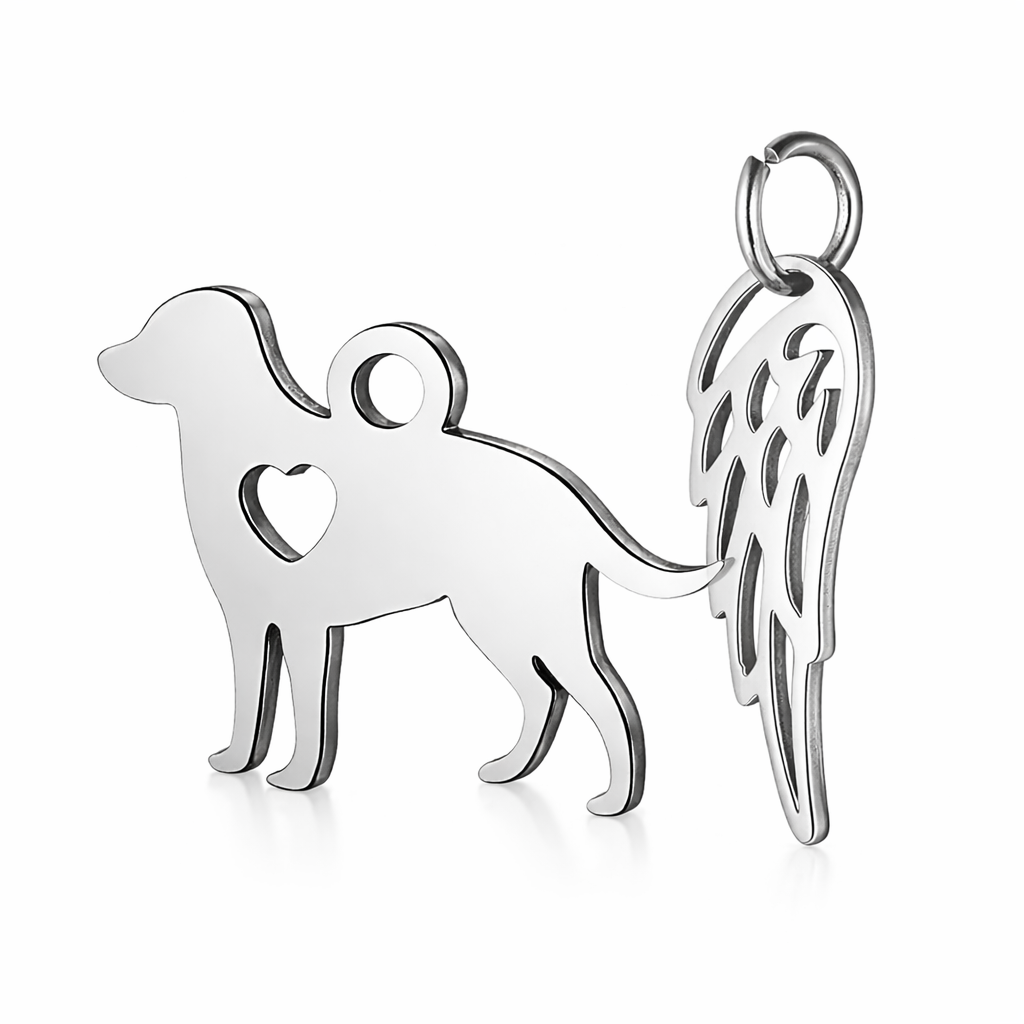 Memorial Flesje - Hond - Zilver