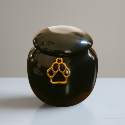 Mini Urn - 80 ML - Zwart - Met Hangertje