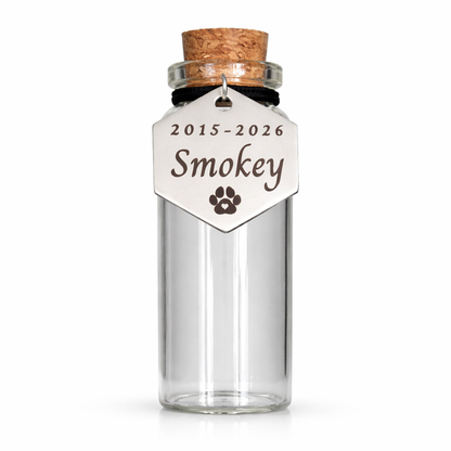 Memorial flesje  - Gegraveerde hanger