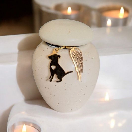Mini urn met keepsake hangertjes voor Kat of Hond
