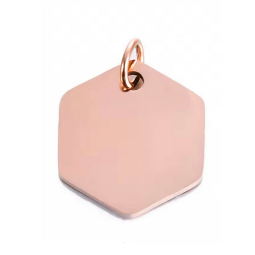 Hanger met gravure - Hexagon