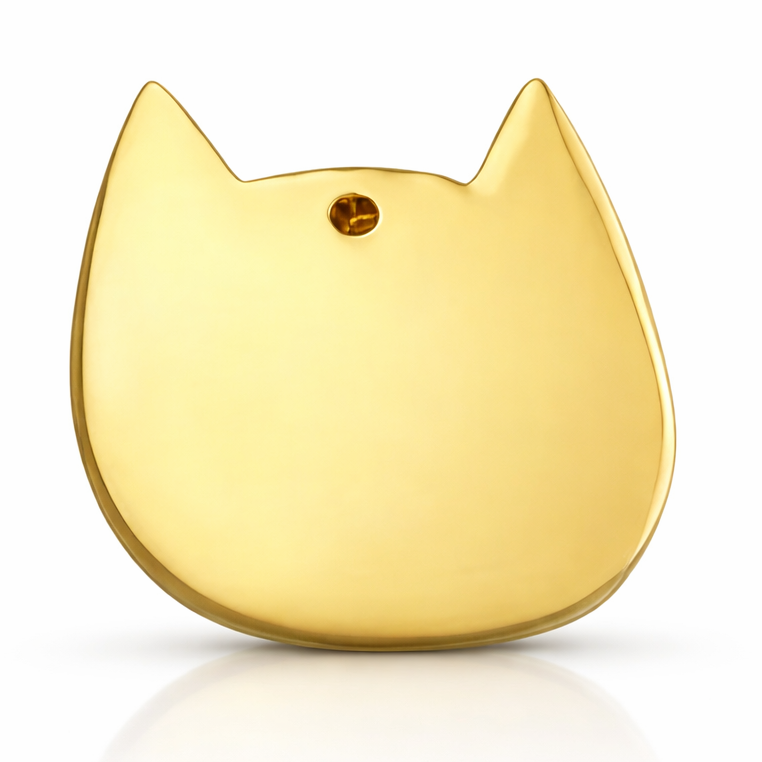 Memorial flesje - Kat – Gegraveerde hanger