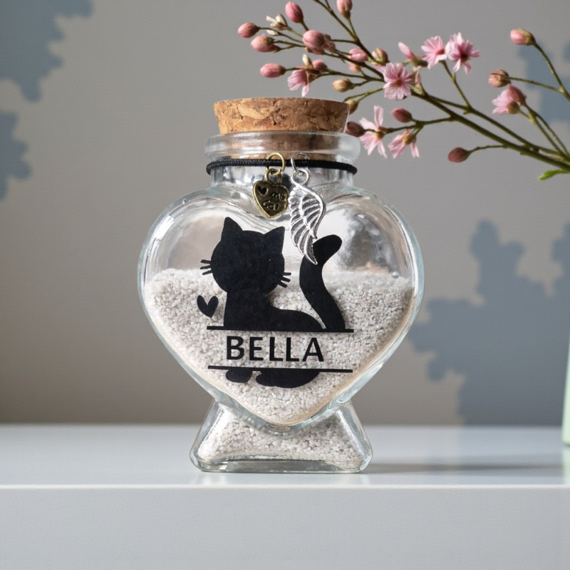 Memorial bottle with name