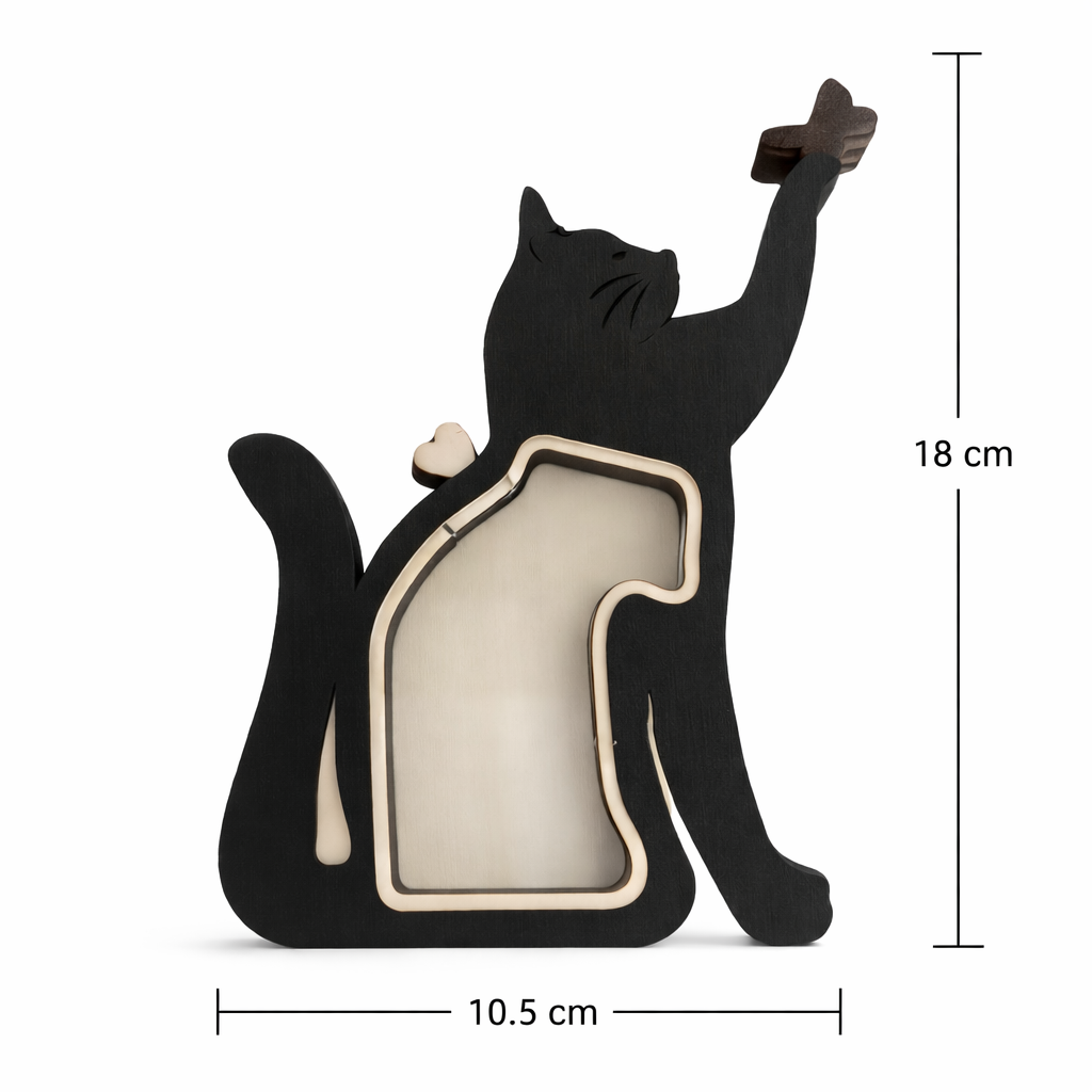 afmetingen van houten herinneringskat om plukjes haar van je kat te bewaren