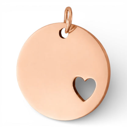 Hanger met gravure - Rond met hartje