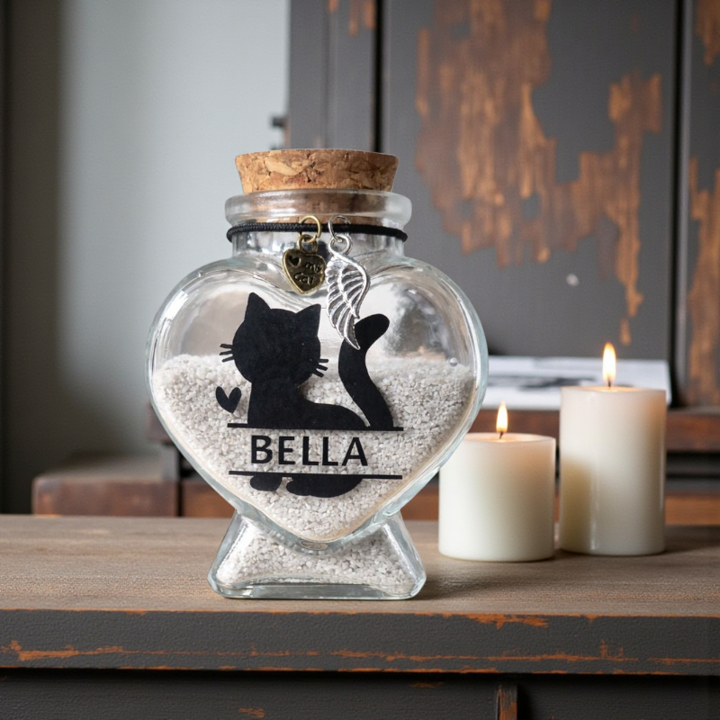 Memorial bottle with name