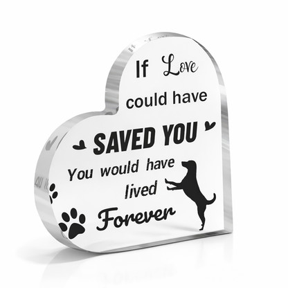 Herdenkingsbeeld - Hond - If love could