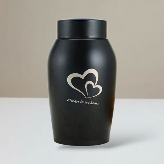 Urn Black - Stainless Steel 250 ML - Always in my heart
