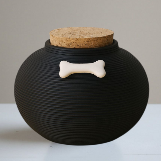 Black Urn - 350 ml - with keepsake pendants