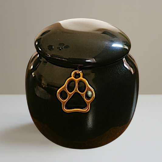 Mini Urn - 80 ML - Zwart - Met Hangertje