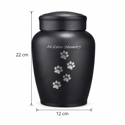 Stijlvolle gedenkurn voor huisdieren met ruimte voor gezamenlijke herinnering
