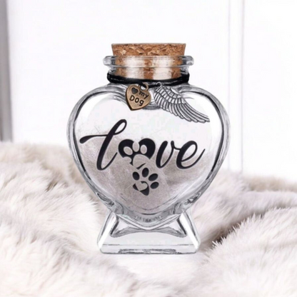 Memorial flesje - Love - Kat - 8 cm