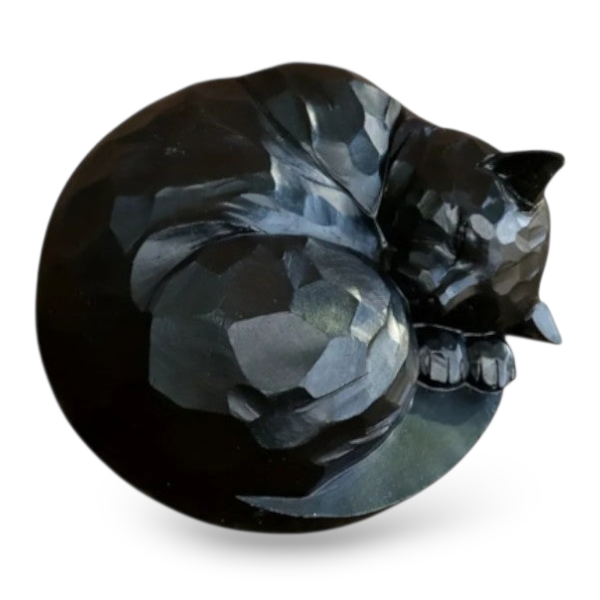 Urn cat - Sleeping Kitty - Black