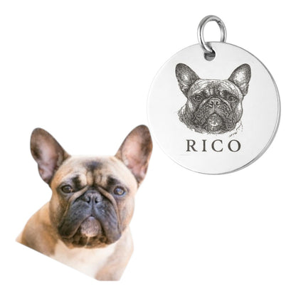 Memorial flesje - Hanger met foto of pootafdruk