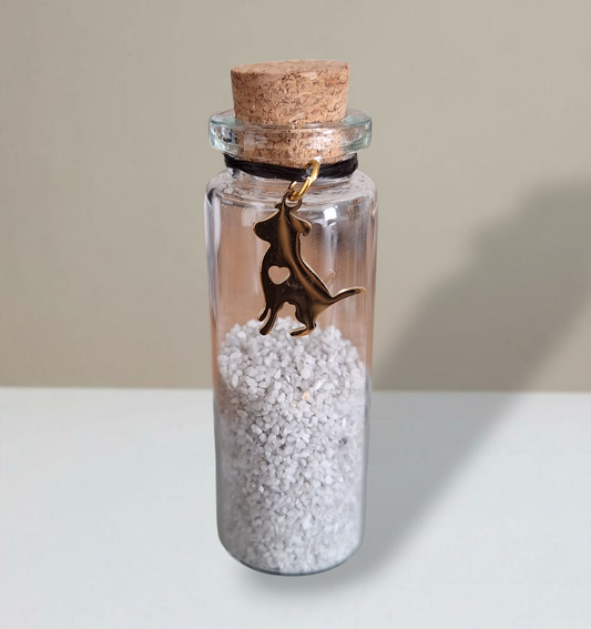 Memorial Flesje - Hond - Goud