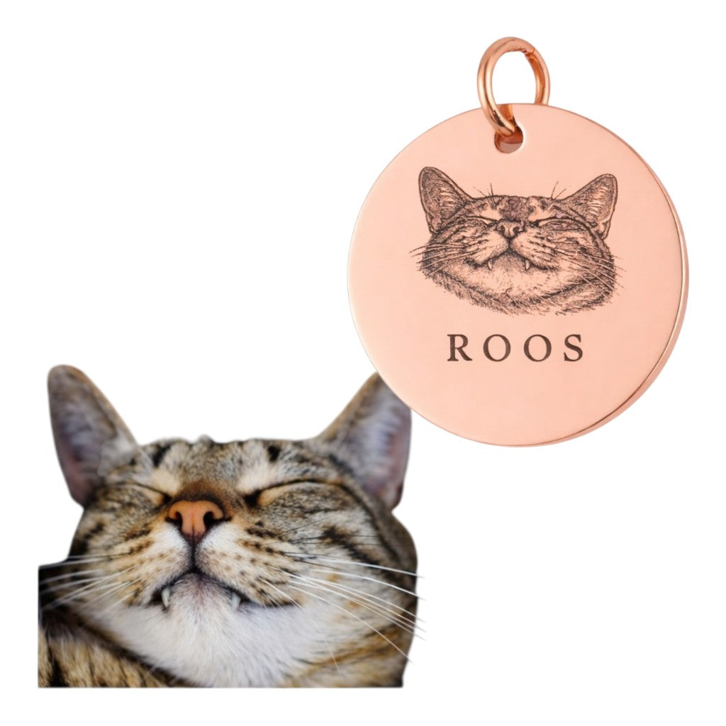 Memorial flesje - Hanger met foto of pootafdruk