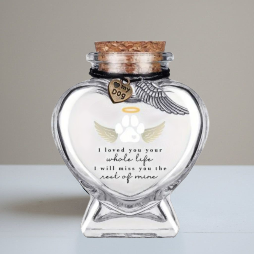 Memorial Flesje - Met tekst - Hond