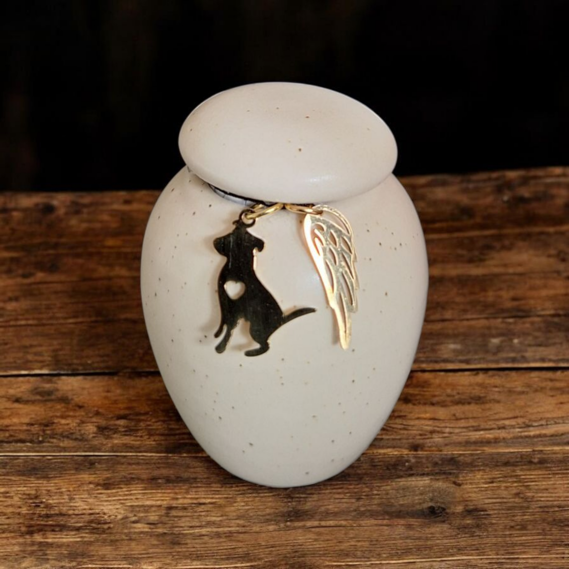 Mini urn met keepsake hangertjes voor Kat of Hond
